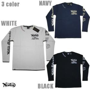 Norton 長袖Tシャツ LIMITED 201N1150 ホワイト ブラック ネイビー 3カラー ノートン