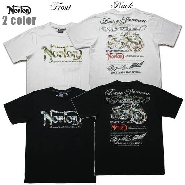 Norton Tシャツ  ドライリゾートバイクモチーフTEE 232N1005 ノートン ホワイト ...
