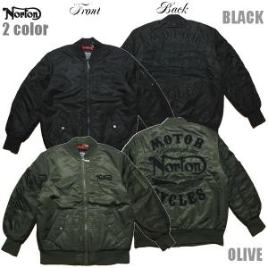 ノートン（NORTON） ma-1フライトジャケット 173N1701 刺繍ロゴ 裏ボア