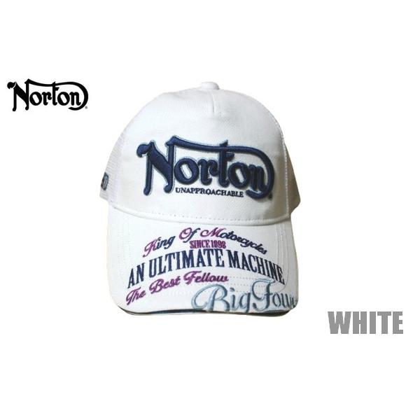 Norton キャップ パイピング メッシュ キャップ 252N8708 ホワイト 白 帽子 ノート...