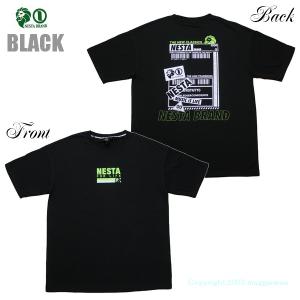 NESTA Tシャツ ドライネオンストリートグラフィックTEE 232NB1009 ブラック 黒 レゲエ ネスタ [メール便可]｜m-market-web