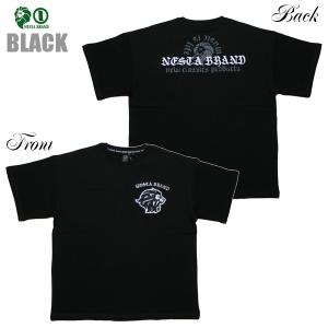 NESTA Tシャツ ライオンワッペンオーバーシルエットTEE 242NB1006 ブラック 黒 レゲエ ネスタ メール便可｜m-market-web