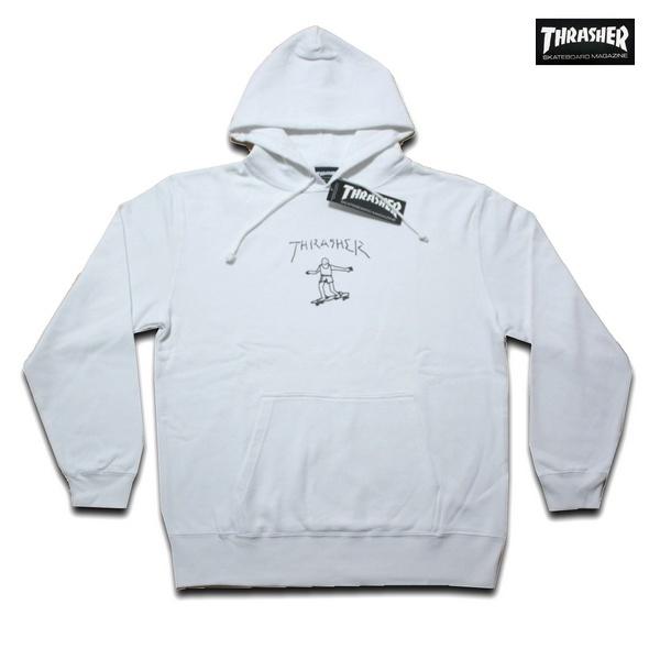 THRASHER パーカー GONZ HOODIE [WHT] TH8528PL ホワイト 白 スラ...