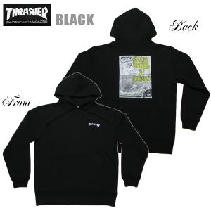 THRASHER（スラッシャー） パーカー GLYPHIC HOODIE TH95334 ブラック