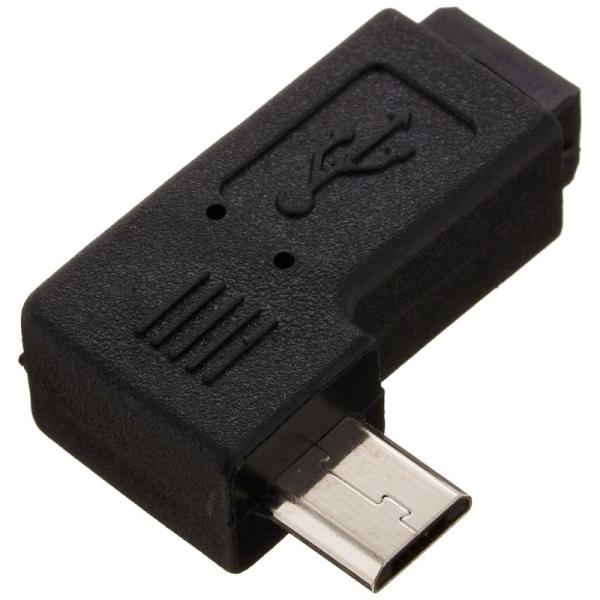 エスエスエーサービス miniUSB 変換コネクタ・L字型 miniUSB(メス)-microUSB...