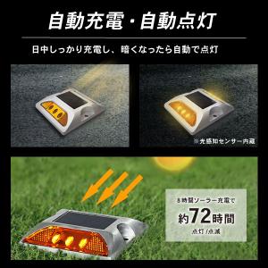 道路鋲 ソーラー LED 点滅 常時点灯 自動...の詳細画像3