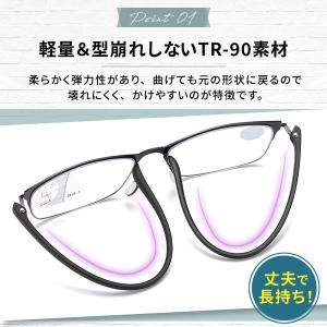 老眼鏡 おしゃれ メンズ 遠近両用 メガネ ブ...の詳細画像3