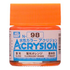 クレオス アクリジョンカラー 蛍光オレンジ N-98 10ml 塗料