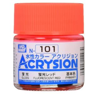 クレオス アクリジョンカラー 蛍光レッド N-101 10ml 塗料