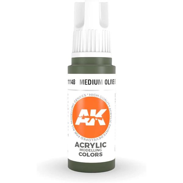 AKインタラクティブ アクリル3G AK11148 ミディアムオリーブグリーン 水性塗料