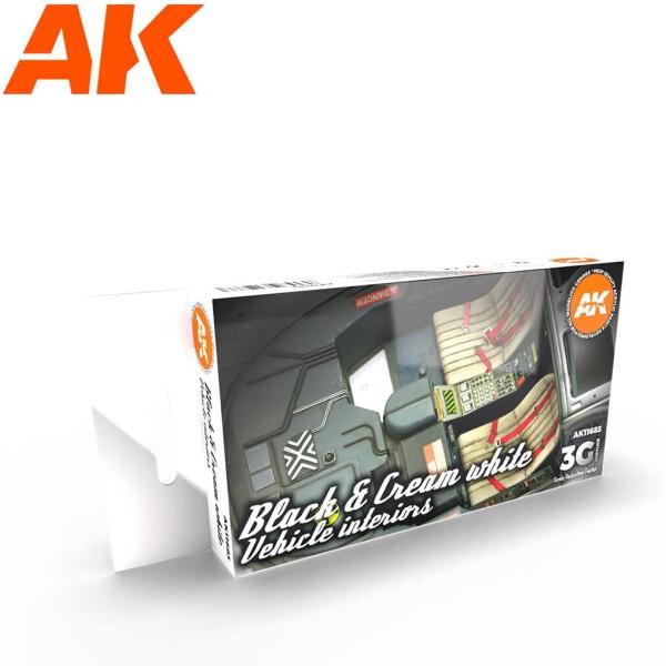 AKインタラクティブ アクリル3G AK11683 ブラック＆クリームインテリアカラー6色セット (...