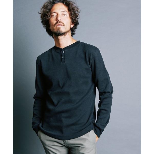 magine マージン Magine 長袖カットソー メンズ ハニカムコットンヘンリーネックニットソ...
