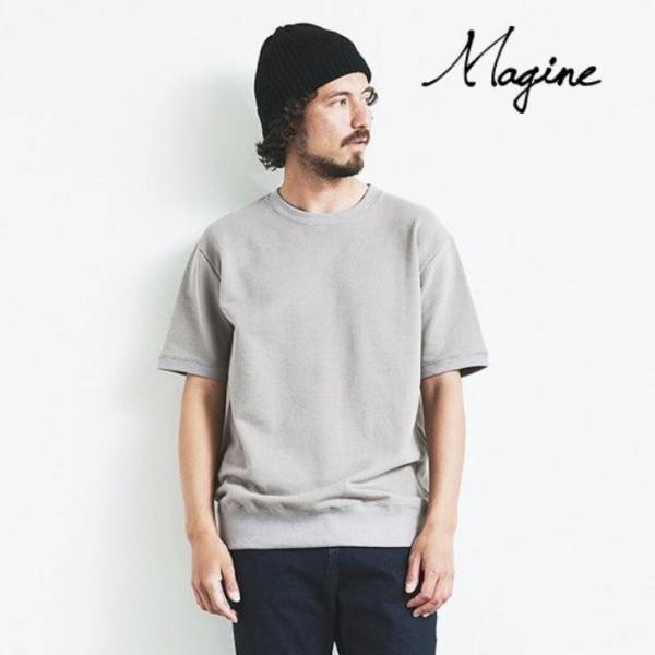 magine マージン Magine 半袖Tシャツ メンズ コットンリブスウェットTシャツ 春夏ファ...