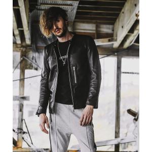 NO ID.（ノーアイディー） NO ID カウレザーSMOKE-BLZ レザー