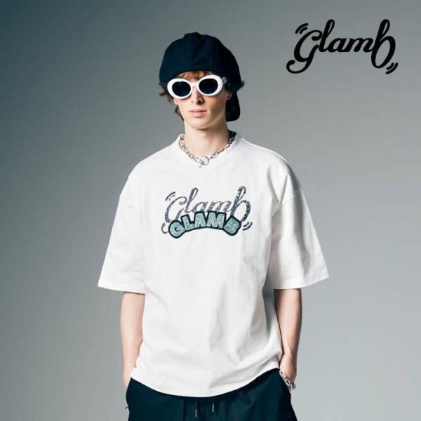 お取り寄せ商品 glamb グラム 5分袖Tシャツ メンズ Glitter Logo T-Shirt...