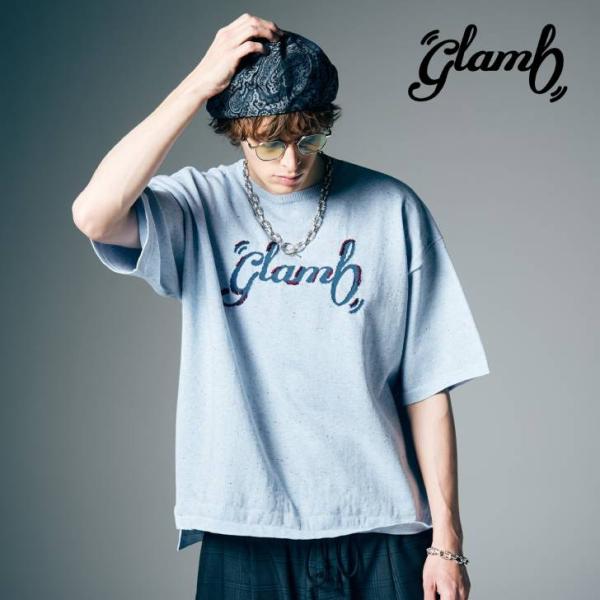 お取り寄せ商品 glamb グラム 半袖ニット メンズ Hand Stitch Logo Knit ...