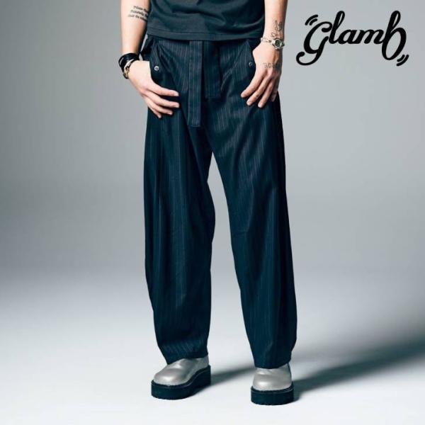 お取り寄せ商品 glamb グラム パンツ メンズ Barrel Belt Slacks バレルベル...