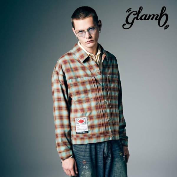 お取り寄せ商品 glamb グラム 長袖シャツ メンズ Ombre Check Shirt Jack...