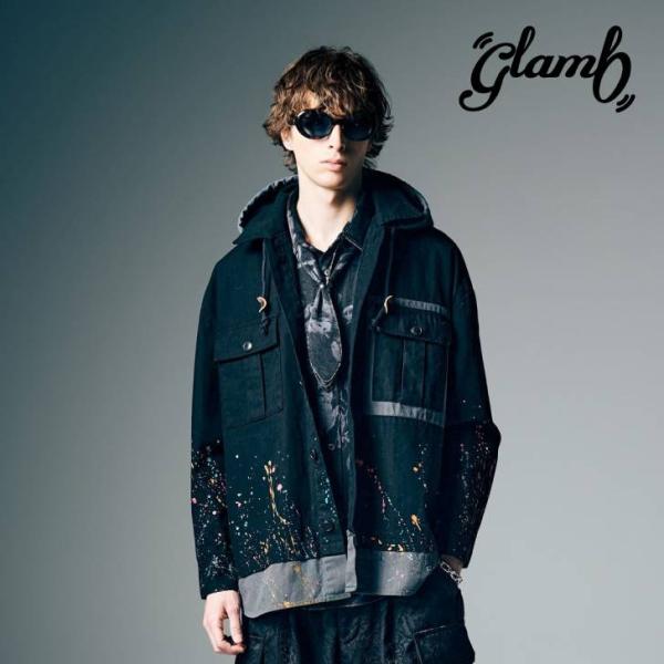 お取り寄せ商品 glamb グラム 長袖シャツ メンズ Remake Hood Military S...