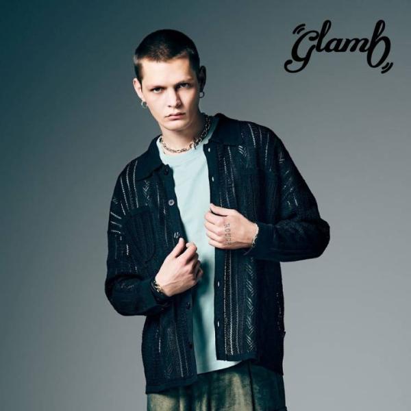 お取り寄せ商品 glamb グラム 長袖シャツ メンズ Openwork Knit Shirt オー...