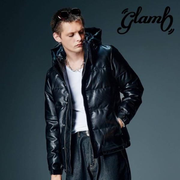 予約商品 glamb グラム レザーダウンジャケット メンズ Signature Leather D...