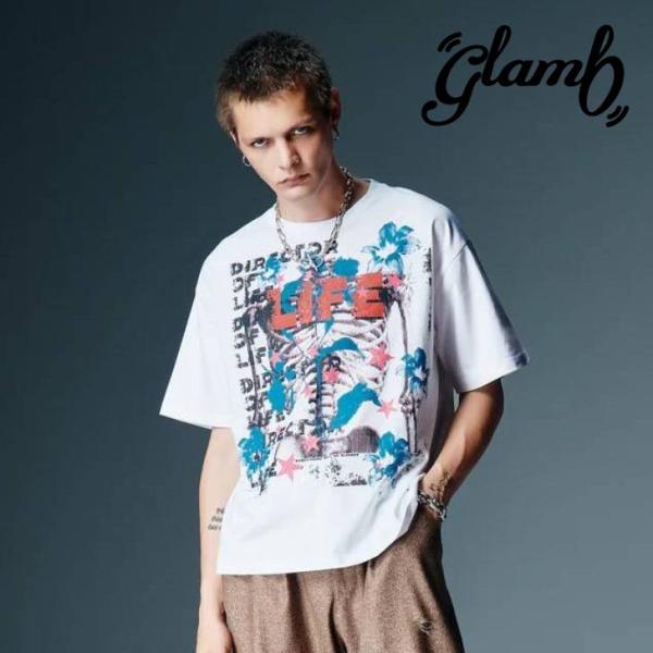 お取り寄せ商品 glamb グラム 半袖Tシャツ メンズ LIFE Cutsew ライフカットソー ...