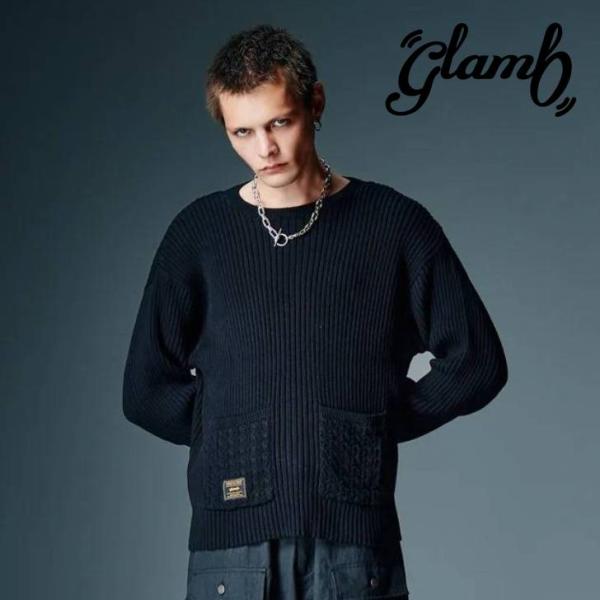 予約商品 glamb グラム 長袖ニット メンズ Additional Pocket Rib Kni...
