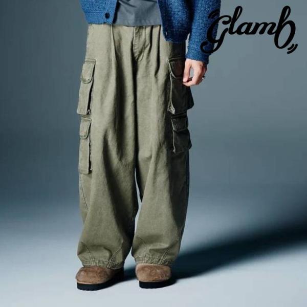 予約商品 glamb グラム カーゴパンツ メンズ Fade Asymmetry Cargo Pan...