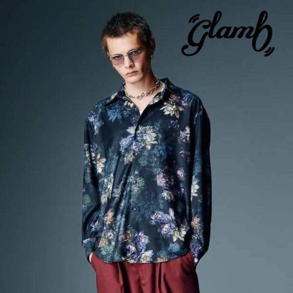 お取り寄せ商品 glamb グラム 長袖シャツ メンズ Nightfall Flower Shirt...