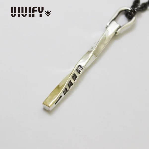 VIVIFY ビビファイ ネックレス メンズ Hallmarks Bar Twist Pendant...