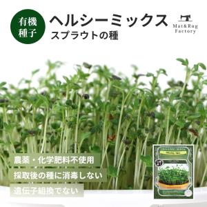 スプラウト 種 タネ 栽培 ヘルシーミックス 野菜 家庭菜園 水耕栽培 有機種子 育てる 若芽 グリーン おしゃれ 園芸 オカ｜m-rug