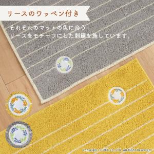 キッチンマット 約120×45cm リース ボ...の詳細画像2