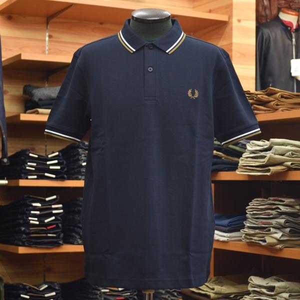 FREDPERRY (フレッドペリー) ティップラインポロシャツ M3600 U86 NAVY/SN...