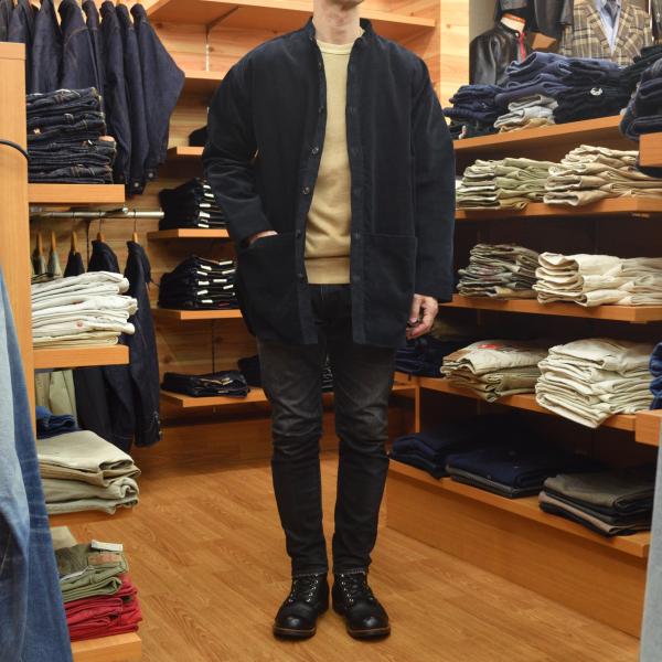 Audience(オーディエンス) ランダムコーデュロイ ガーデニングコート AUD7162 ブラッ...