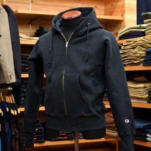 Champion (チャンピオン) REVERSE WEAVE ジップフーデッドスウェットシャツ C5-U102 米国製 ブラック