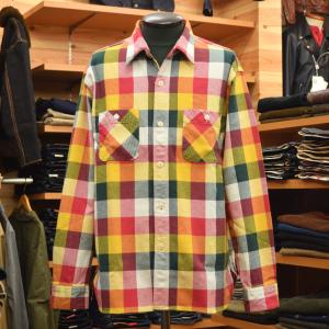 SUGAR CANE (シュガーケーン) ツイルチェック 長袖ワークシャツ