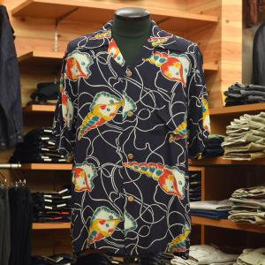 Reminiscence (レミニッセンス) ハワイアンシャツ LT.BLUE ANGEL FISH