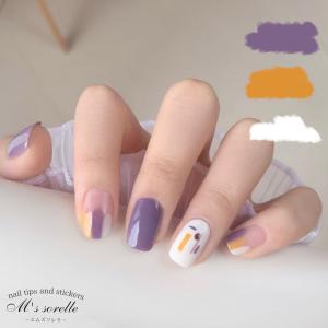 ネイルチップ パープル ネイルチップ 紫 ネイル...の商品画像
