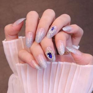 ネイルチップ ロング ジェルネイル 付け爪 つけ爪 バレリーナ 可愛い