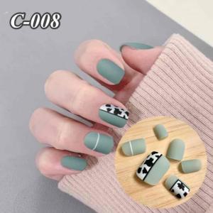 ネイルチップ 黒 つけ爪 レオパード ロング ...の詳細画像1