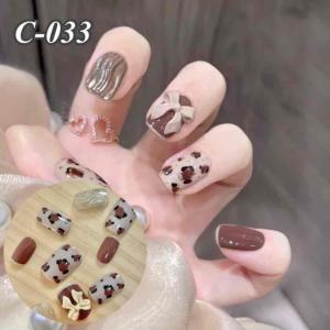ネイルチップ 黒 つけ爪 レオパード ロング ...の詳細画像4