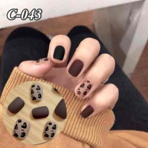 ネイルチップ 黒 つけ爪 レオパード ロング ...の詳細画像5