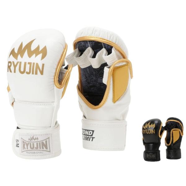 RYUJIN 本革トレーニング グラップリング グローブ //オープンフィンガーグローブ MMAグロ...