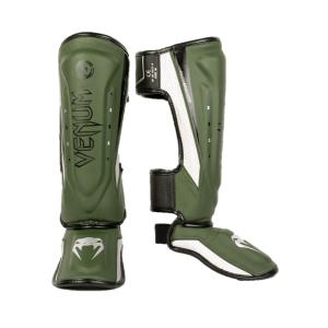 VENUM レッグガード ELITE EVO SHINGUARDS (カーキ×シルバー) //レガース キックボクシング スパーリング 防具 脛ガード 格闘技 送料無料｜m-world