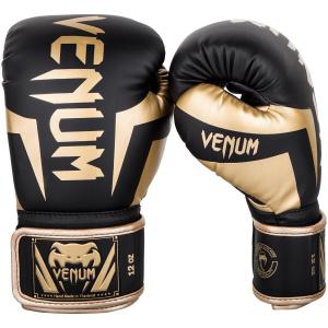 VENUM ボクシング グローブ ELITE BOXING GLOVES （ブラック×ゴールド） //スパーリンググローブ ボクシング キックボクシング フィットネス 送料無料