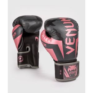 VENUM ボクシング グローブ ELITE BOXING GLOVES （ブラック×ピンクゴールド） //スパーリンググローブ ボクシング キックボクシング フィットネス 送料無料｜m-world