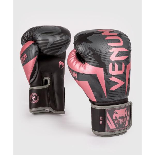 VENUM ボクシング グローブ ELITE BOXING GLOVES （ブラック×ピンクゴールド...