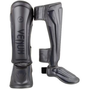 VENUM レッグガード ELITE SHIN GUARDS （グレー×グレー） //レガース キックボクシング 格闘技 防具 プロテクター 送料無料｜m-world