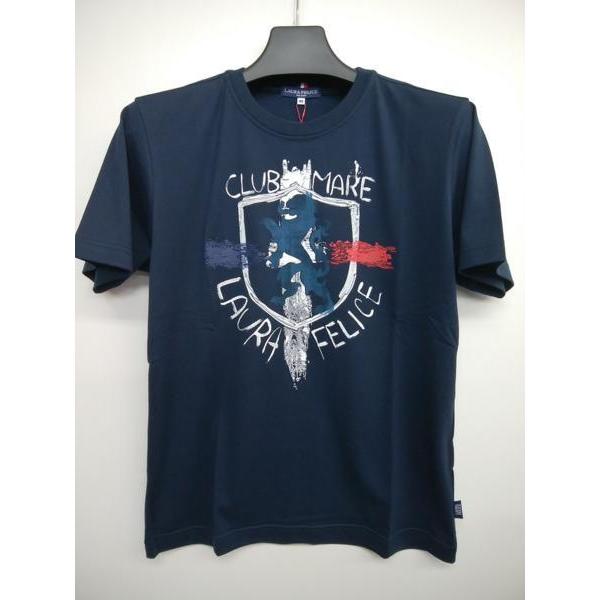 Ｔシャツ 50％OFF Laura Ｆelice プリント 丸首(48)L 新品