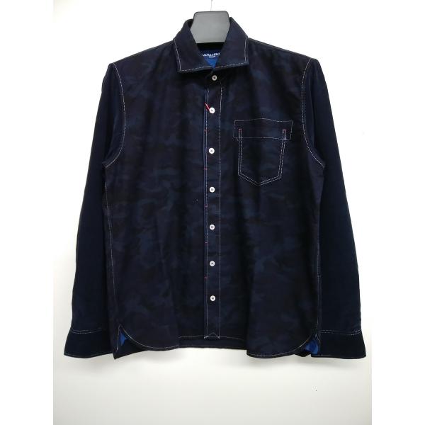 シャツ 50％OFF Laura Ｆelice 秋冬物カモフラ＋コール天コンビ(46)M 新品